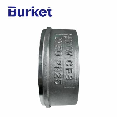 China H71W-16 SS304 5'' Metal wafer spring check valve for dyeing machine Pipeline engineering for sale