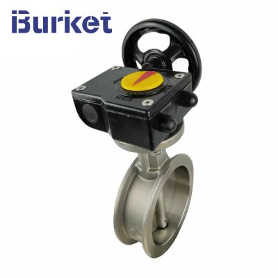 China Good Price High Quality Wafer stainless steel 8 inch worm manual butterfly valve Ductile for sale