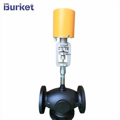China Three way Flange Electric Control Valve for Heat Oil Transfer used on setting machine for sale