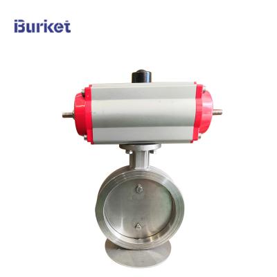China XYPSB80 PN16 Pneumatic Aluminum alloy cylinder actuator Control Wafer Metal seal Butterfly valve for sale