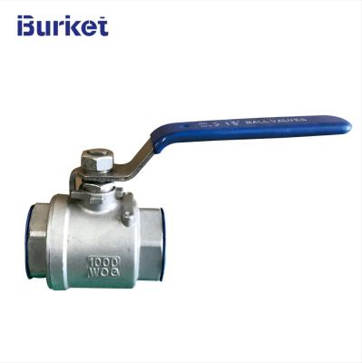 China Manufacturer Manual female ss304/316 2-pc thread float ball valve for sale