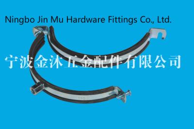 China Suspension Structure Rubber Coated Heavy Duty  Pipe Clamps with M8 / M10 Nut 125 mm Diameter for sale