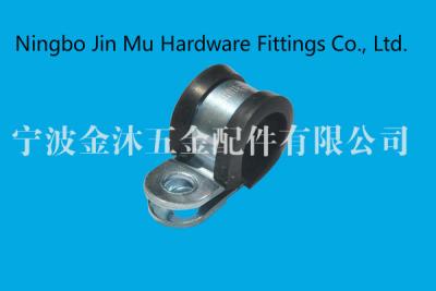 China Stainless Steel R Type Cable Hose Clamp Rubber Lined 9 - 25 mm Bandwidth for sale