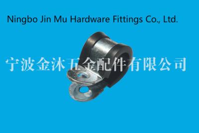 China Round Head Type Cable Hose Clamp With Rubber 9 mm / 12 mm / 25 mm Bandwidth for sale