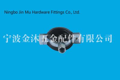 China Corrosion Resistance 1 - 1/4 Inch Rubber Pipe Clamp With 8 - 10 Micron Electro Galvanized for sale