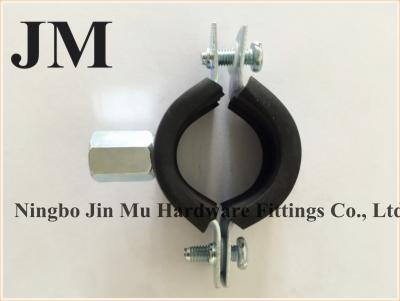 China M8 Connection Pipe Wall Mounting Bracket , 3/8 Inch Rubber Cushioned Loop Clamps for sale