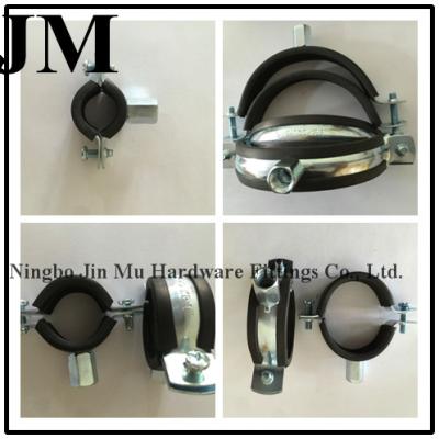 China Abrazadera de tubo de goma resistente de la industria pulgada de 2 - del 1/2 con la instalación rápida de la nuez M8/M10 en venta