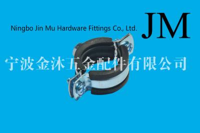 China Stainless Pipe Clamps With Black Rubber , Pipe Mounting Clamps Convenient Installation for sale