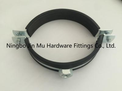China Rubber Pipe Support Clamps Size 2 1 / 2 Inch Connect M8 Nut Or M8/M10 for sale