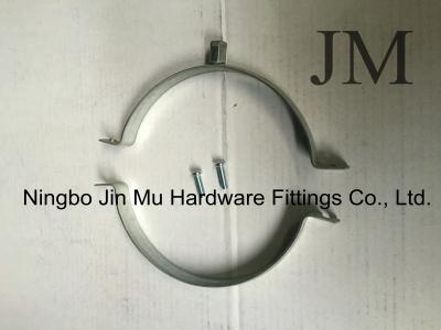 China Anti Rust Ventilation Pipe Clamp Without Rubber ,  Electro galvanized Large Hose Clamps for sale