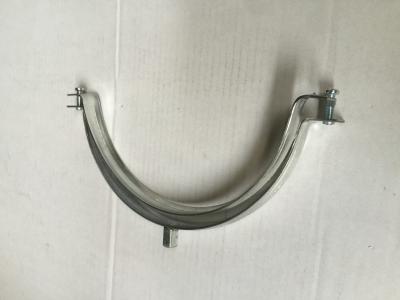 China 560 mm Dia Industrial Metal Hose Clamp With Galvanized Cast Iron Saddle for sale