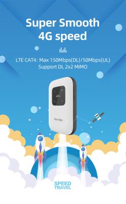 China Wireless Portable 4g MiFi Router CAT4 150Mbps support B12/B17/B28 for sale