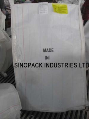 China Anti static CROHMIQ blue / white FIBC 1 Tonne Bulk Bags dissipative with no grounding for sale
