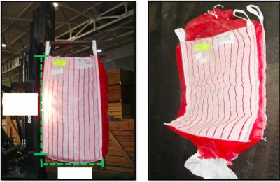 Κίνα Πατάτα αεριζόμενο τσάντες χύμα 1.5tonne, κόκκινο αναπνέει PP τσάντες ύφασμα FIBC προς πώληση