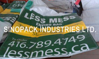 China U Panel Shaped FIBC 4 Panel Printed BOPP Plastic Bags Full open top for sale