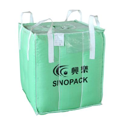 China Flexible intermediate bulk container 1.5 ton big baffle bag for soybeans / seeds for sale