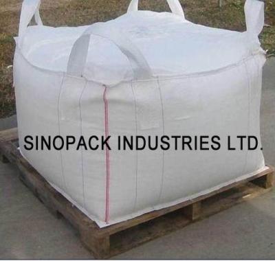 China Four Loops 1000KGS Big Bag FIBC , Soil Mineral Construction One Ton Bulk Bags for sale