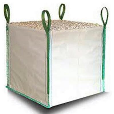 China White One Ton PP Woven Gravel Bulk Bag For Builder Construction Use for sale