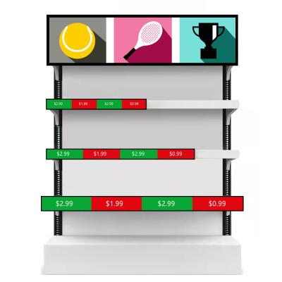 China 23.1inch Wall Mounted Stretched Bar Lcd Monitor Supermarket Shelf Wide Lcd Display Strips for sale