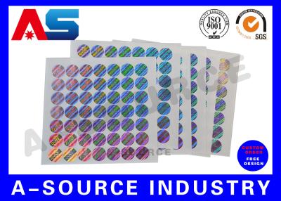 Cina Colore arcobaleno adesivi in vinile personalizzati adesivi olografici personalizzati adesivi di sicurezza olografici in vendita