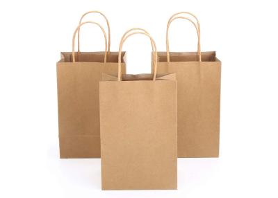 China Bolso de compras para llevar robusto de la bolsa de papel Logo Paper Bag de encargo degradable respetuoso del medio ambiente para el café, las flores y las nueces en venta