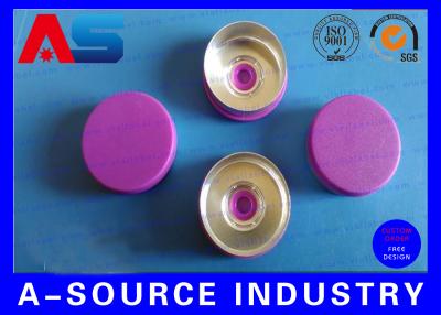 China Light Purple Color 20 mm Flip Off Cap with Aluminum Plastic Material ISO 9001 for sale