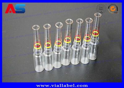 China Ampollas de vidrio farmacéuticas de inyección con anillo verde/anillo amarillo en venta