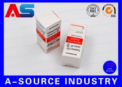 China Biolab Security Carton Bottle Box 10ml Vial Boxes Embossed Spot UV Printing for sale