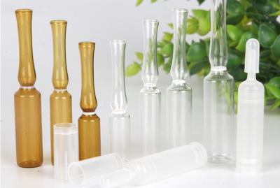 China Ampollas de vidrio al por mayor, color claro y ámbar, varios volúmenes para elegir, populares en la UE en venta
