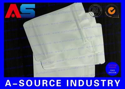 China 7 * 10 cm-weißer Plastikärmel-Aluminiumfolie-Taschen-Zipverschluß Pounch für Kapseln zu verkaufen