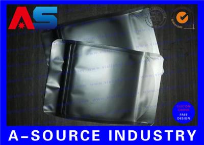 China Matt-Schwarz-Heißsiegel-Aluminiumfolie bauscht sich mit Zipverschluß/Plastik-Ärmeln zu verkaufen