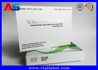 China Papiermedizin-Verpackenkasten-silberne Folie metallisch für Hcg-Einspritzungs-Wachstums-Hormon zu verkaufen