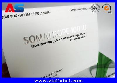 China Somatropin Bodybuilding Hcg Tablets Custom Pill Box / Medicine Carton Box for sale