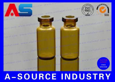 China 10ml frascos de cristal miniatura ambarinos frasco y tapónes de cristal médicos en venta