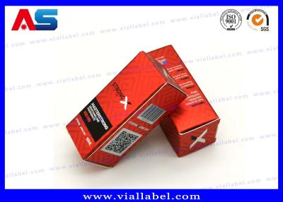 China Red 10ml Vial Boxes For Oils Vials Peptide Packaging Size 3*3*6CM for sale
