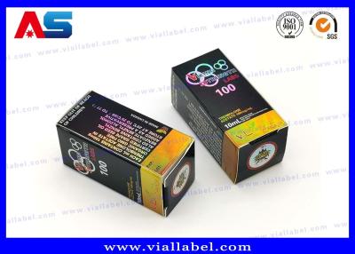 China Full Color 10ml Vial Boxes / Paper Packaging Medicine Storage Box Hologram Printing for sale