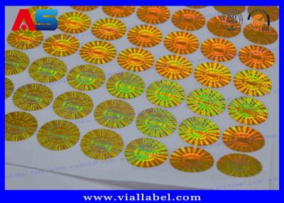 China VOID Round Pharmaceuticals Holographic Adhesive Sticker Labels Anti Fake for sale