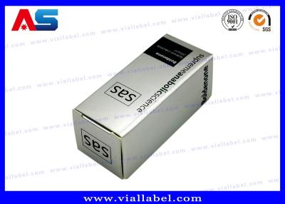 China Silver Holographic 10ml Vial Boxes Custom Pharmaceutical Small Cardboard Boxes Printing for sale