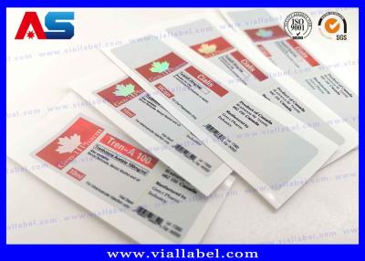 China Medication Pharmaceutical Custom Vial Sticker PET / PVC  CMYK glass bottle labels for sale