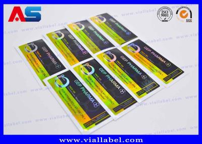 China Medication Bottle 10ml Vial Labels Sticker Hologram Laser Printing Special Design labels for glass vials for sale