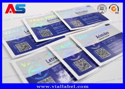 Cina CMYK che stampa HCG olografico Vial Label Thickness 50um in vendita