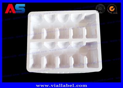 China Pharmacy White 60C PVC Blister Tray Of 10 2ml Vials for sale