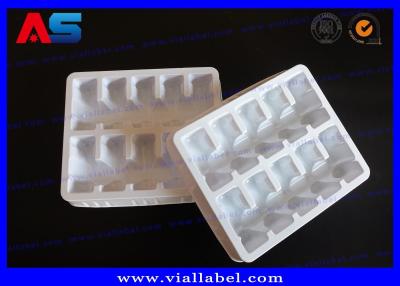 China 10 Vials 2ml White PET Plastic Blister Packaging for sale