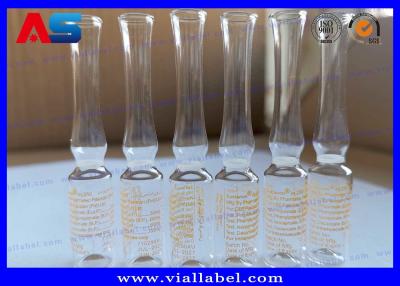 Chine Injection de impression faite sur commande Mini Clear Glass Ampoules 1ml 2ml 3ml 5ml 10ml 20ml à vendre