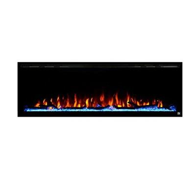 China 9 Flame Colors Artificial Flame Linear Recessed and Wall Mounted Electric Fireplace Heater for sale