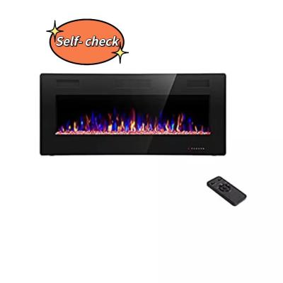 China Versatile Safe Electric Fireplace Heater 50 inch 9 Colors Flame Dimplex Mirror Heater for sale