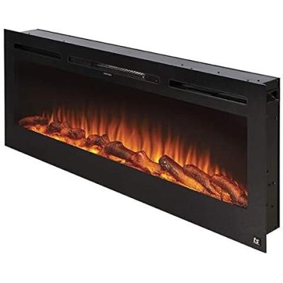 China 50 Inch 9 Colors Black Carton Flame Electric Fireplace Heater for Household Indoor Heating for sale