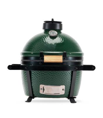 China Custom Table Top Camping Portable Green BBQ Ceramic Kamado Grill with Customized Size for sale