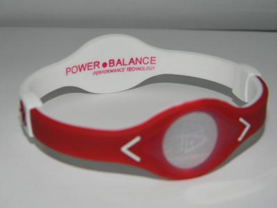 Китай Красный браслет Wristband силикона, браслет Wristband баланса силы силикона продается