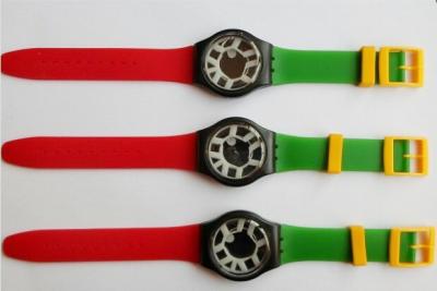 China Country Flag Color Swatch Silicone Watches Women For National Day Gift for sale